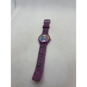 Vintage Barney Learn Time Watch Armitron Youth Size New Battery / Works